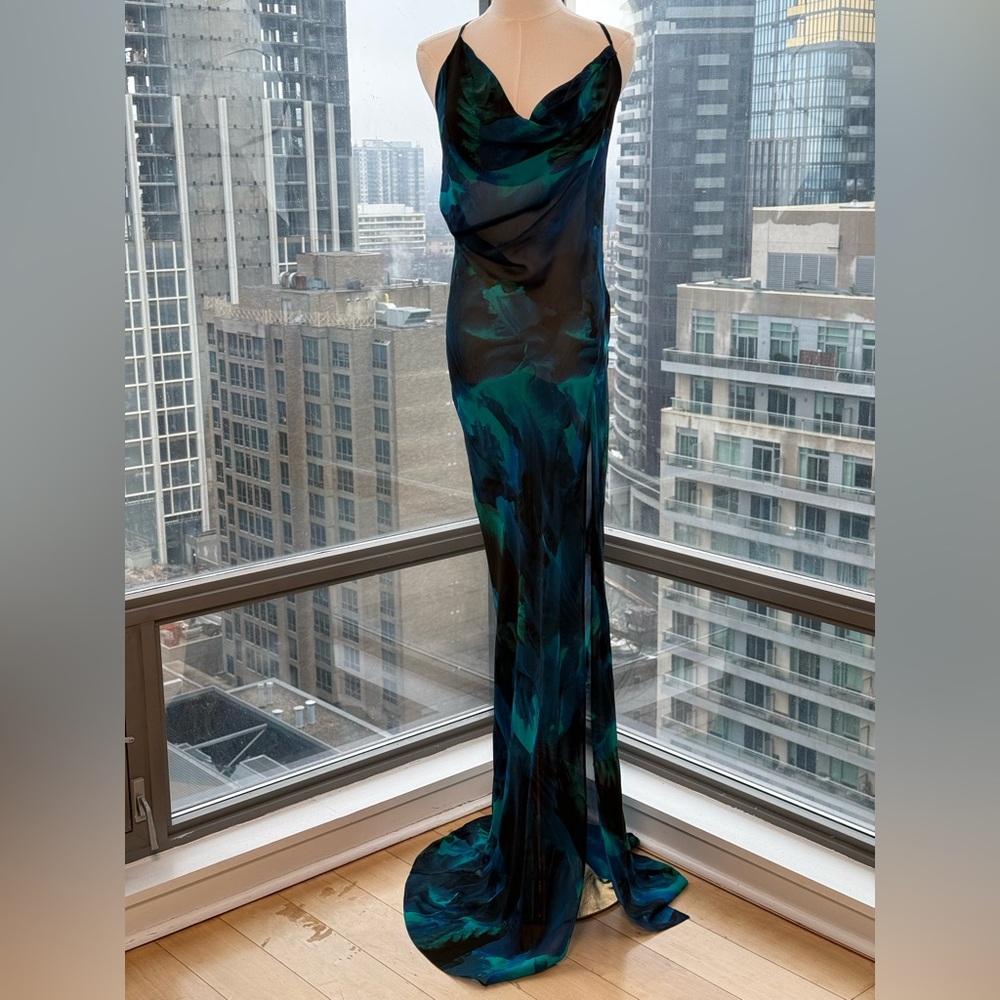 🆕 RAT & BOA 🧿 NWOT Rafinha Maxi Dress, Blue Green, Sz L US 8 - Picture 12 of 16
